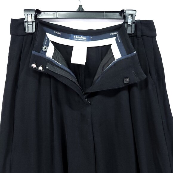 'S Max Mara Virgin Wool Wide Leg Cropped Pants Size 10 Inseam 22” Made in Italy - Picture 6 of 12